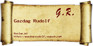 Gazdag Rudolf névjegykártya